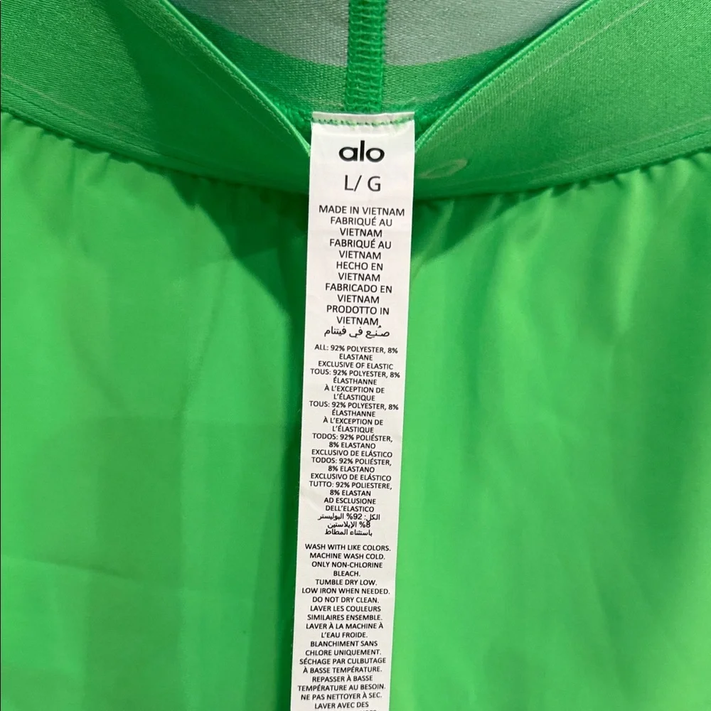 Alo Green Glow Tennis Skirt